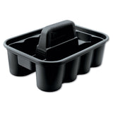 Rubbermaid® Commercial Commercial Deluxe Carry Caddy, Eight Compartments, 15 x 7.4, Black (RCP315488BLA) Each