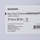 McKesson Preschool Eye Test Chart 20 Foot Distance Acuity Test (1038454_BG) 5/BG