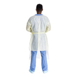 Halyard Basics Protective Procedure Gown Large Yellow NonSterile AAMI Level 2 Disposable (1204460_CS) 100/CS