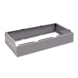 Tennsco Three Wide Closed Locker Base, 36w x 18d x 6h, Medium Gray (TNNCLB3618MG) Each