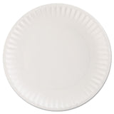AJM Packaging Corporation Paper Plates, 9" dia, White, 100/Pack, 12 Packs/Carton (AJMPP9GRAWH) Case of 1200