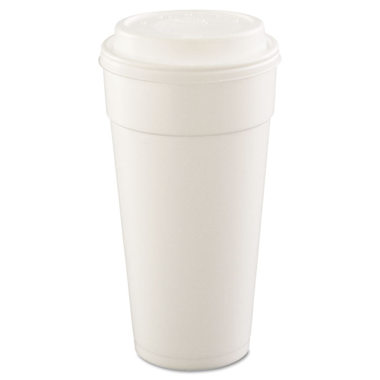 Dart® Foam Drink Cups, Hot/Cold, 24 oz, White, 25/Bag, 20 Bags/Carton (DCC24J16)