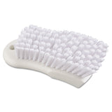 Boardwalk® Scrub Brush, White Polypropylene Bristles, 6" Brush, 6" Handle (BWKFSCBWH) Each