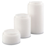 SOLO® Cappuccino Dome Sipper Lids, Fits 12 oz to 24 oz Cups, White, 1,000/Carton (DCC16EL) Case of 1000