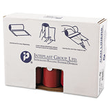 Inteplast Group Low-Density Commercial Can Liners, 45 gal, 1.3 mil, 40" x 46", Red, 100/Carton (IBSSL4046R) 5 Rolls