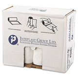 Inteplast Group Low-Density Commercial Can Liners, 30 gal, 0.8 mil, 30" x 36", White, 25 Bags/Roll, 8 Rolls/Carton (IBSSL3036XHW) Case of 200