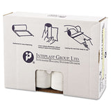 Inteplast Group High-Density Interleaved Commercial Can Liners, 60 gal, 17 microns, 43" x 48", Clear, 25 Bags/Roll, 8 Rolls/Carton (IBSS434817N) Case of 8