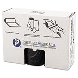 Inteplast Group High-Density Commercial Can Liners Value Pack, 60 gal, 19 microns, 38" x 58", Black, 25 Bags/Roll, 6 Rolls/Carton (IBSVALH3860K22) 6 Rolls