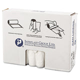 Inteplast Group High-Density Interleaved Commercial Can Liners, 33 gal, 11 microns, 33" x 40", Clear, 25 Bags/Roll, 20 Rolls/Carton (IBSS334011N) Case of 500