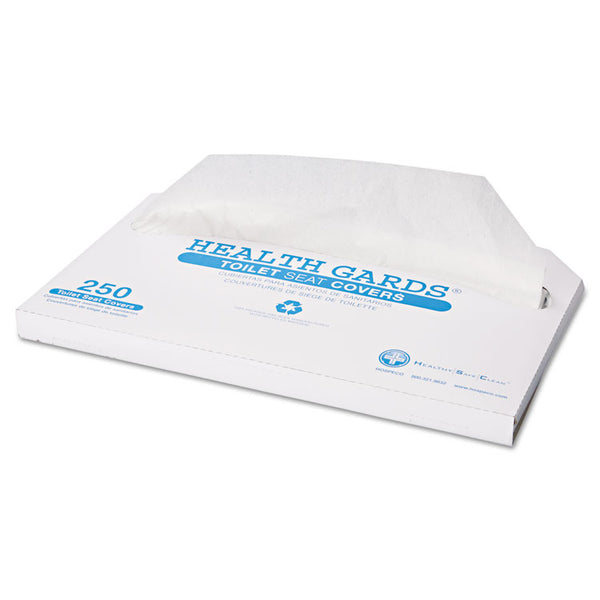 HOSPECO® Health Gards Toilet Seat Covers, Half-Fold, 14.25 x 16.5, White, 250/Pack, 10 Boxes/Carton (HOSHG2500)