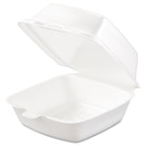Dart® Foam Hinged Lid Containers, 5.38 x 5.5 x 2.88, White, 500/Carton (DCC50HT1) Case of 500