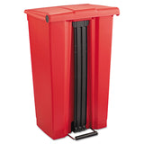 Rubbermaid® Commercial Indoor Utility Step-On Waste Container, 23 gal, Plastic, Red (RCP6146RED) Each