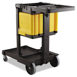 Rubbermaid® Commercial Locking Cabinet, For Rubbermaid Commercial Cleaning Carts, Yellow (RCP6181YEL) Each