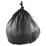 Inteplast Group High-Density Interleaved Commercial Can Liners, 45 gal, 22 microns, 40" x 48", Black, 25 Bags/Roll, 6 Rolls/Carton (IBSS404822K) Case of 150