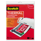Scotch™ Laminating Pouches, 3 mil, 9" x 11.5", Gloss Clear, 20/Pack (MMMTP385420) Pack of 20