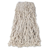 Rubbermaid® Commercial Economy Cut-End Cotton Wet Mop Head, 24oz, 1" Band, White, 12/Carton (RCPV118) Case of 12