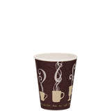 Solo Thermoguard Insulated Paper Hot Cups, 8 oz, Steam Print Design, 1,000/Carton (DCCDWTG8ST) Case of 1000