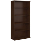 Bush® Series C Collection Bookcase, Five-Shelf, 35.63w x 15.38d x 72.78h, Mocha Cherry (BSHWC12914)