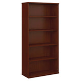 Bush® Series C Collection Bookcase, Five-Shelf, 35.63w x 15.38d x 72.78h, Mahogany (BSHWC36714)