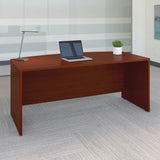 Bush® Series C Collection Bow Front Desk, 71.13" x 36.13" x 29.88", Mahogany (BSHWC36746)
