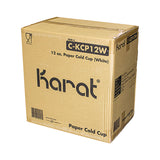 Karat Double Poly Paper Cold Cups, 12 oz, White, 1,000/Carton (KRTCKCP12W) Case of 1000