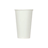 Karat Double Poly Paper Cold Cups, 16 oz, White, 1,000/Carton (KRTCKCP16W) Case of 1000