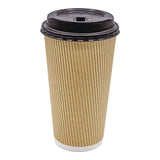 Karat Hot Cups, 20 oz, Kraft/White, 500/Carton (KRTCKRC520) Case of 500