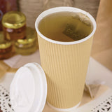 Karat Hot Cups, 20 oz, Kraft/White, 500/Carton (KRTCKRC520) Case of 500