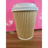 Karat Hot Cups, 8 oz, Kraft/White, 500/Carton (KRTCKRC508) Case of 500