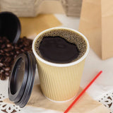 Karat Hot Cups, 8 oz, Kraft/White, 500/Carton (KRTCKRC508) Case of 500