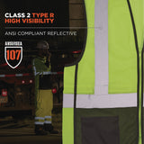 Ergodyne GloWear 8210Z Hi-Vis Class 2 Mesh Vest, Large to X-Large, Lime (EGO23015) Each