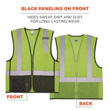 Ergodyne GloWear 8210Z Hi-Vis Class 2 Mesh Vest, Large to X-Large, Lime (EGO23015) Each