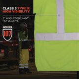 Ergodyne GloWear 8315BA Class 3 Hi-Vis Breakaway Safety Vest, 2X-Large to 3X-Large, Lime (EGO23057) Each
