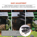 Ergodyne Skullerz 8967 Class E Lightweight Cap-Style Hard Hat, 6-Point Rachet Suspension, Lime (EGO60226) Each