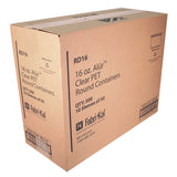 Fabri-Kal® Recycleware Round Deli Container, 16 oz, 4.6" Diameter x 3" h, Clear, Plastic, 500/Carton (FABRD16) Case of 500