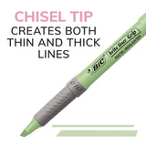 BIC® Brite Liner Grip Pocket Highlighter, Assorted Ink Colors, Chisel Tip, Assorted Barrel Colors, 6/Set, 6 Sets/Pack (BICGBLD36EAST) Pack of 36
