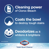 Clorox® Disinfecting Toilet Bowl Cleaner with Bleach, Rain Clean Scent, 24 oz Bottle, 2/Pack (CLO30924) Pack of 2