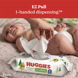 Huggies® Natural Care Sensitive Baby Wipes, Unscented, White, 64/Pack, 12 Packs/Carton (KCC51079) Case of 12