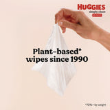 Huggies® Simply Clean Fragrance Free Baby Wipes, 64/Pack, 11 Packs/Carton (KCC53611) Case of 11