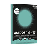 Astrobrights® Color Cardstock -"Punchy Pastels" Assortment, 65 lb Cover Weight, 8.5 x 11, Breezy Blue, 100/Pack (WAU91784) Pack of 100