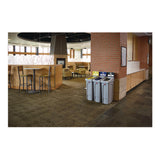 Rubbermaid® Commercial Slim Jim Recycling Station Kit, 1-Stream Bottles and Cans, 23 gal, Plastic, Yellow/Gray (RCP2185052) Each