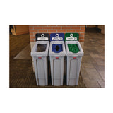 Rubbermaid® Commercial Slim Jim Recycling Station Kit, 1-Stream Landfill, 23 gal, Plastic, Gray/Black (RCP2185053) Each