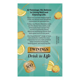 TWININGS® Probiotics Lemon and Ginger Herbal Tea Bags, 0.05 oz, 18/Box (TWGTNA95223) Box of 18