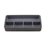 Advantus Fusion Five-Compartment Plastic Accessory Holder, Plastic, 12.25 x 6 x 2, Black/Gray (AVT37682) Each