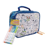 Crayola® Color-Your-Own Lunch Bag with Marker Set, Oceanfront, 9.5 x 3.5 x 7.5, Blue Camo (CYOB23CL56807ST) Each