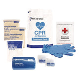 First Aid Only™ 9-Piece CPR and Sprains Treatment Pack, 9 Pieces, Resealable Plastic Bag (FAO91165) Each