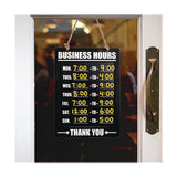 Excello Global Products® Business Hours Indoor/Outdoor Hanging Chalkboard, 10 x 0.38 x 20.75, Black/White (EXOEGPHD0311AS) Each