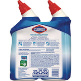 Clorox® Disinfecting Toilet Bowl Cleaner with Bleach, Rain Clean Scent, 24 oz Bottle, 2/Pack (CLO30924) Pack of 2