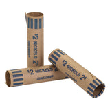CONTROLTEK® Crimped End Coin Wrappers, Nickels, $2, 1,000 Wrappers/Pack (CNK560052) Each