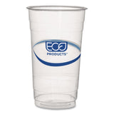 Eco-Products® BlueStripe Recycled Content Clear Plastic Cold Drink Cups, 24 oz, 600/Carton (ECOEPCR24) Case of 600